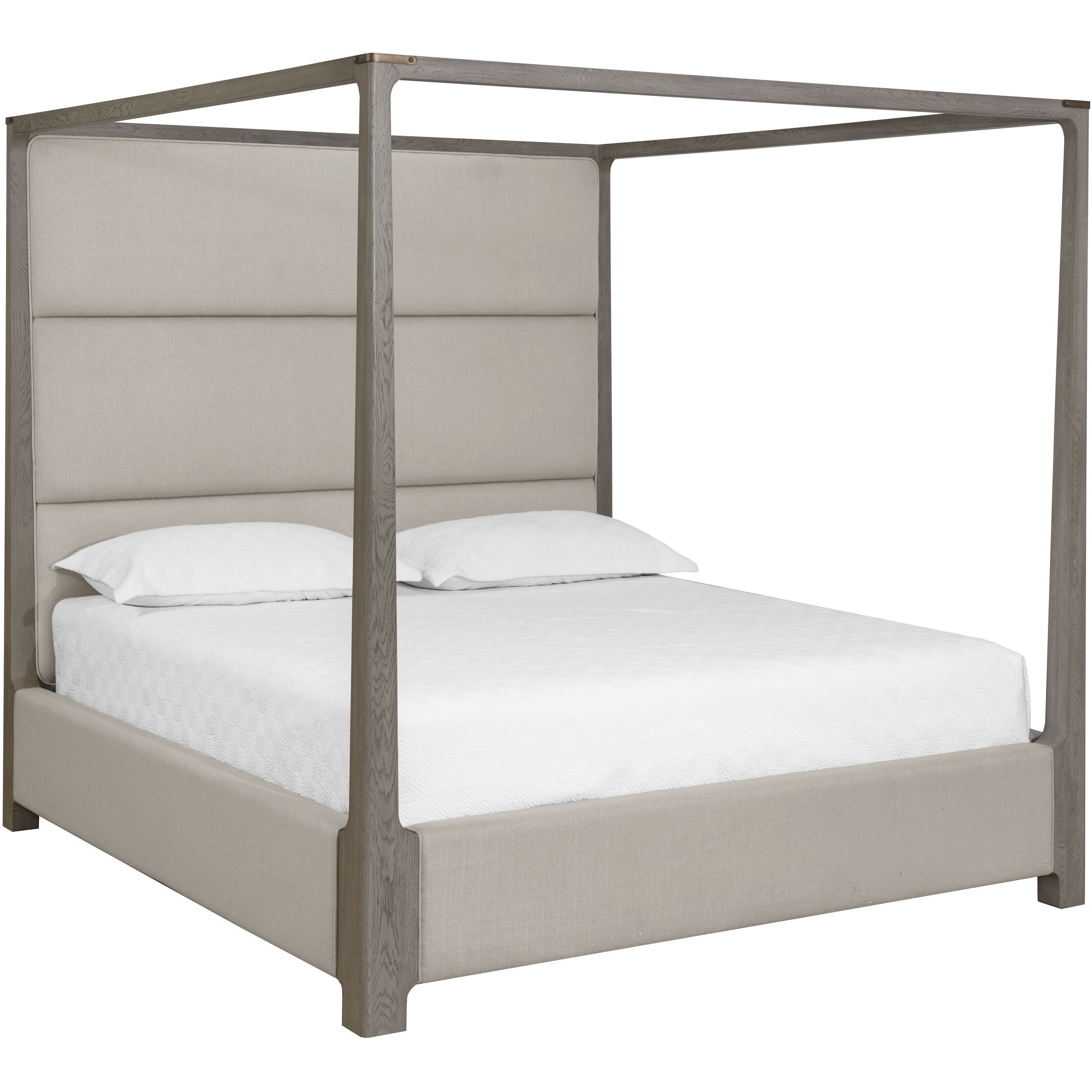 Danette Zenith Taupe Grey Canopy Bed, King